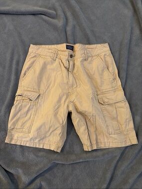 Levi's Tan Cargo Shorts with Multi-Pocket Design